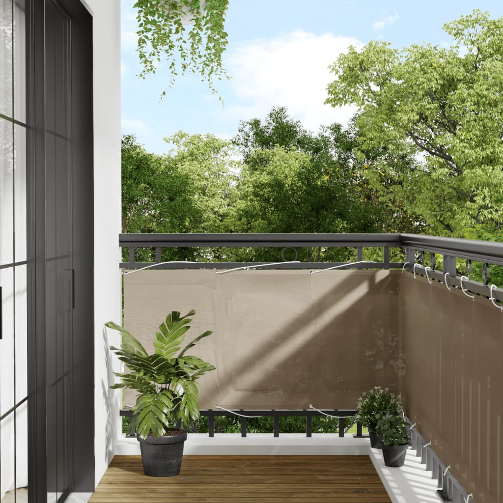 Διαχωριστικό Βεράντας Taupe 75x800εκ 100% Πολ. Ύφασμα Oxford