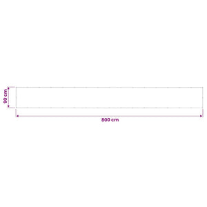Διαχωριστικό Βεράντας Taupe 90x800εκ 100% Πολ. Ύφασμα Oxford