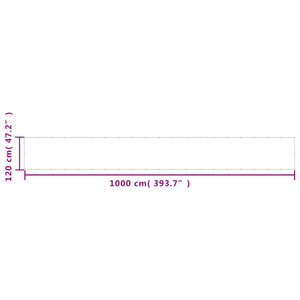 Διαχωριστικό Βεράντας Μπλε 120x1000εκ 100% Πολ. Ύφασμα Oxford
