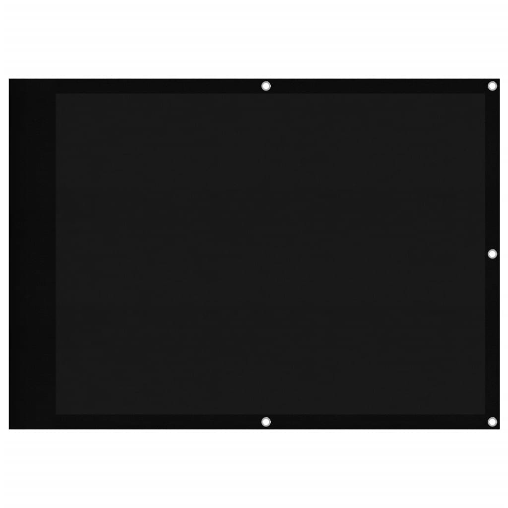 Διαχωριστικό Βεράντας Μαύρο 75x1000εκ 100% Πολ. Ύφασμα Oxford