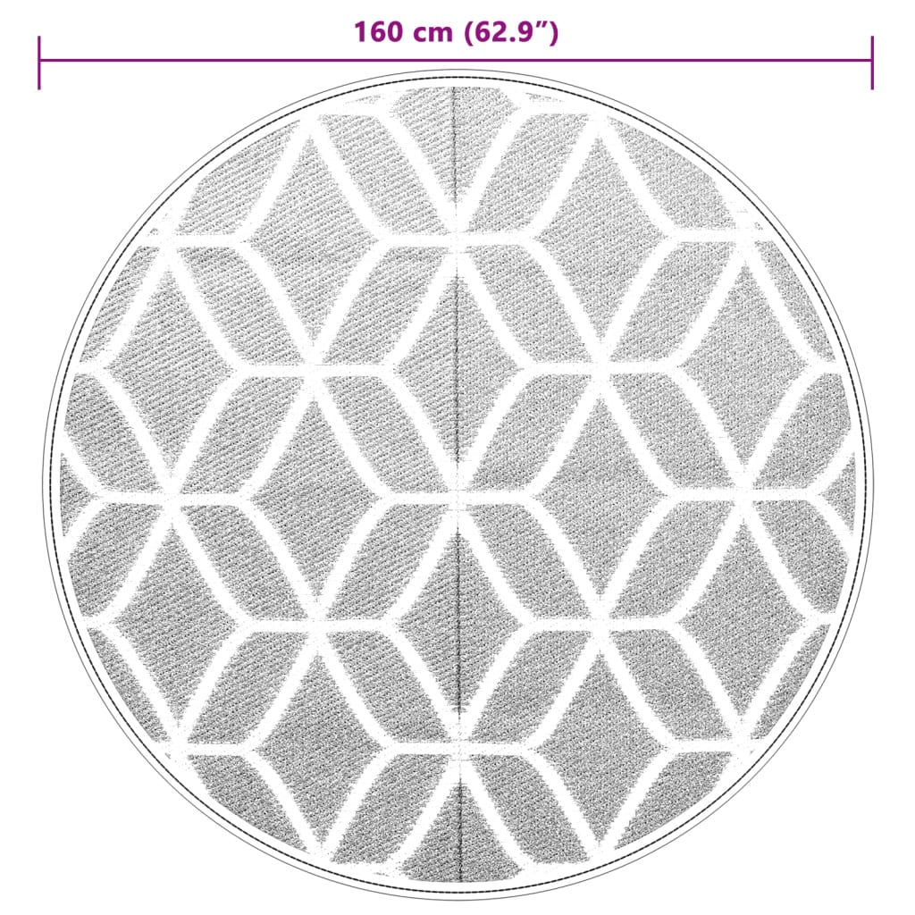 Χαλί εξωτερικού χώρου ARAKIL γκρι Ø160 cm PP