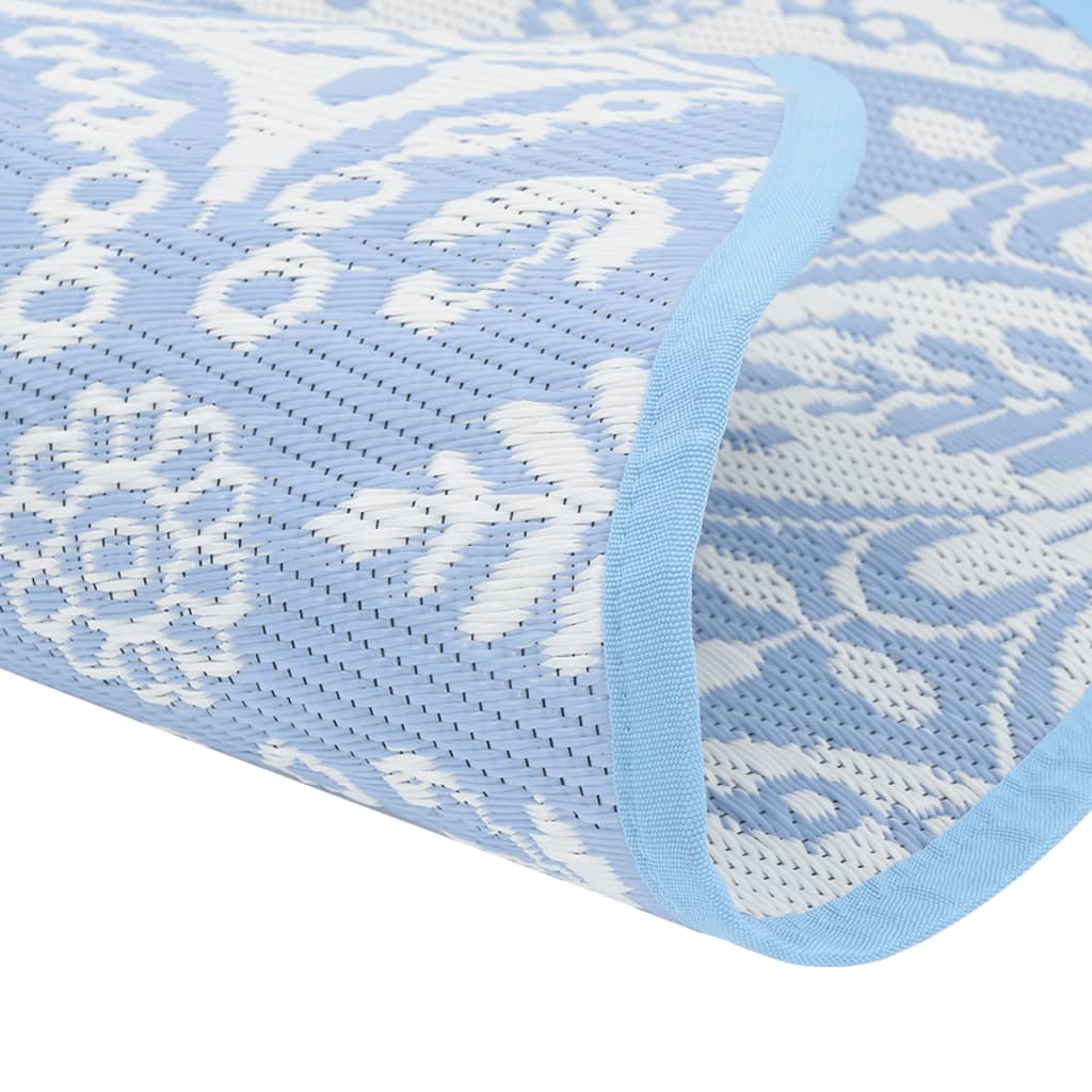 Χαλί Εξωτερικού Χώρου Γαλάζιο ARAKIL Ø120 εκ. Πολυπροπυλένιο