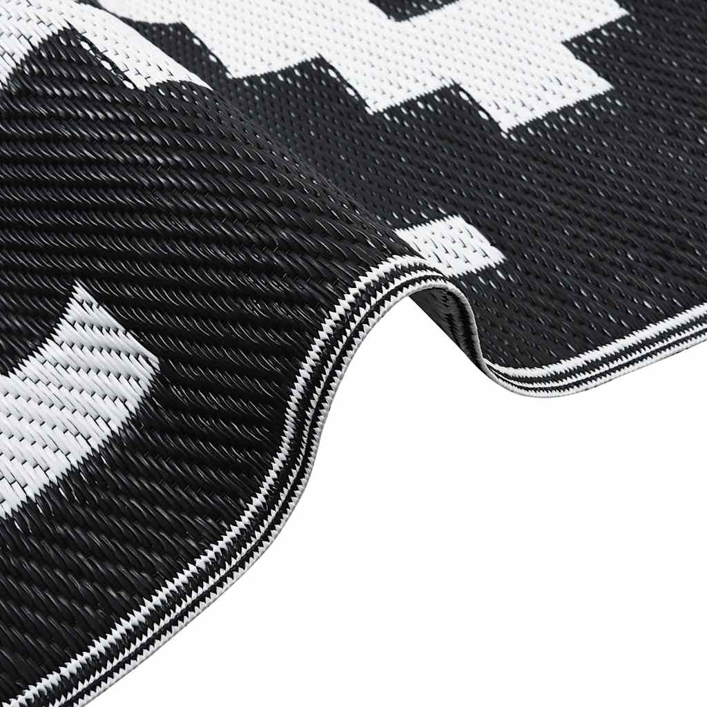 Χαλί εξωτερικού χώρου ARAKIL Λευκό και μαύρο 190x290 cm PP