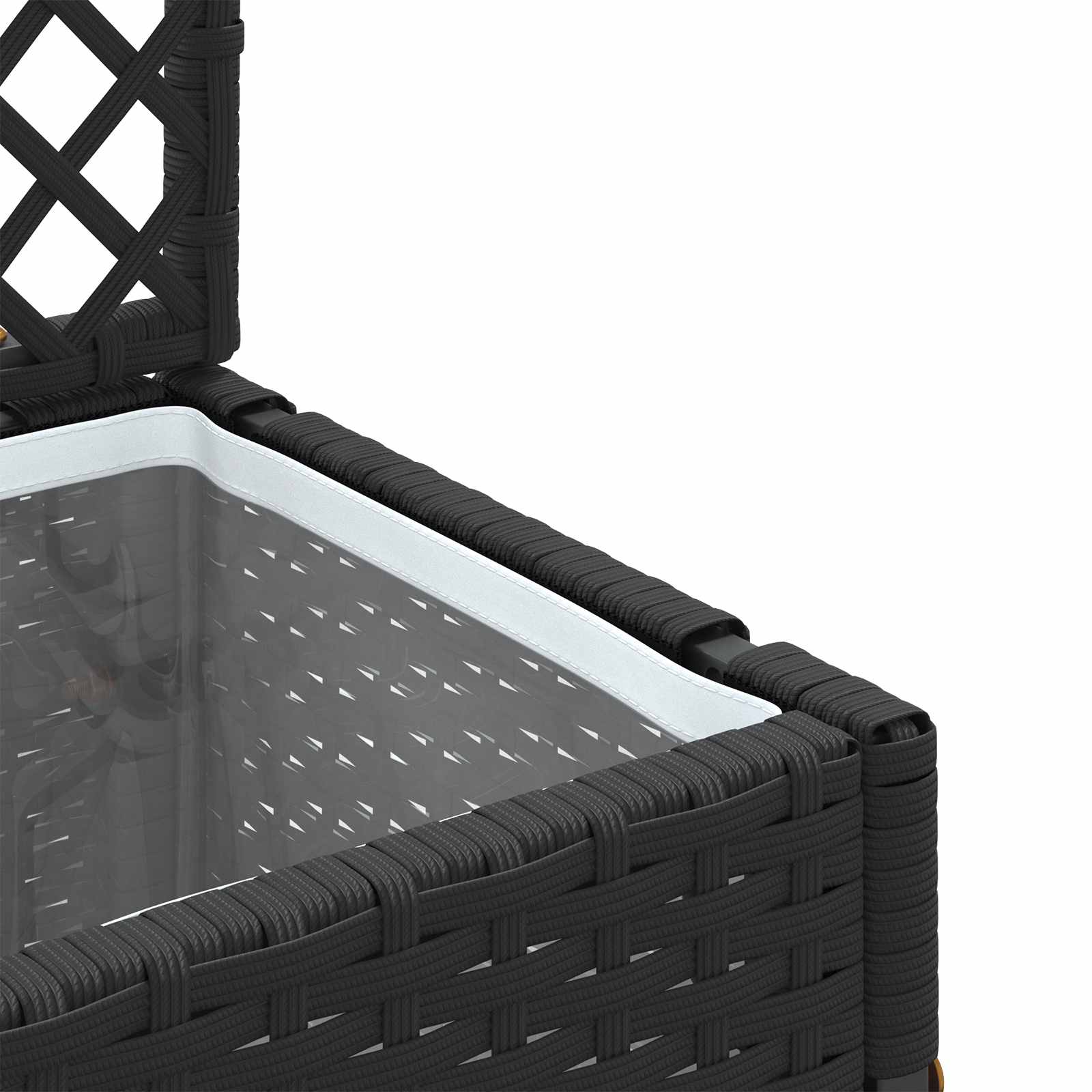 Γλάστρα με πέργκολα κήπου Μαύρο 35 x 30 x 135 εκ. Μέταλλο