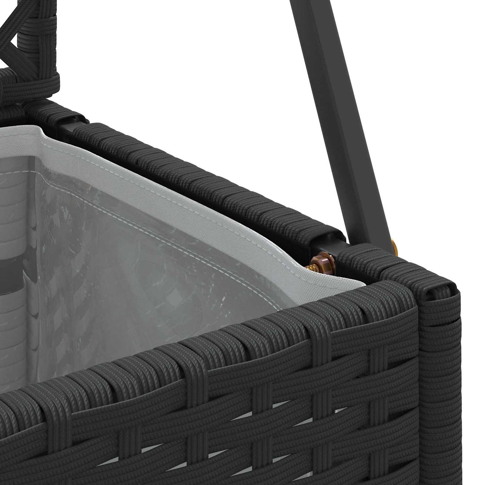 Γλάστρα με πέργκολα κήπου Μαύρο 70 x 30 x 135 cm Μέταλλο - Pakobazaar