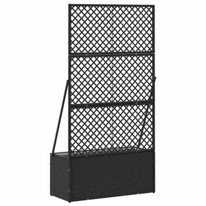 Γλάστρα με πέργκολα κήπου Μαύρο 70 x 30 x 135 cm Μέταλλο