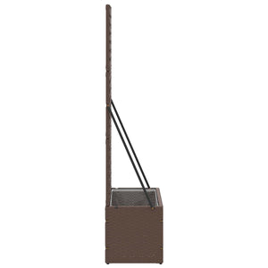 Γλάστρα με πέργκολα κήπου Καφέ 70 x 30 x 135 cm Μέταλλο