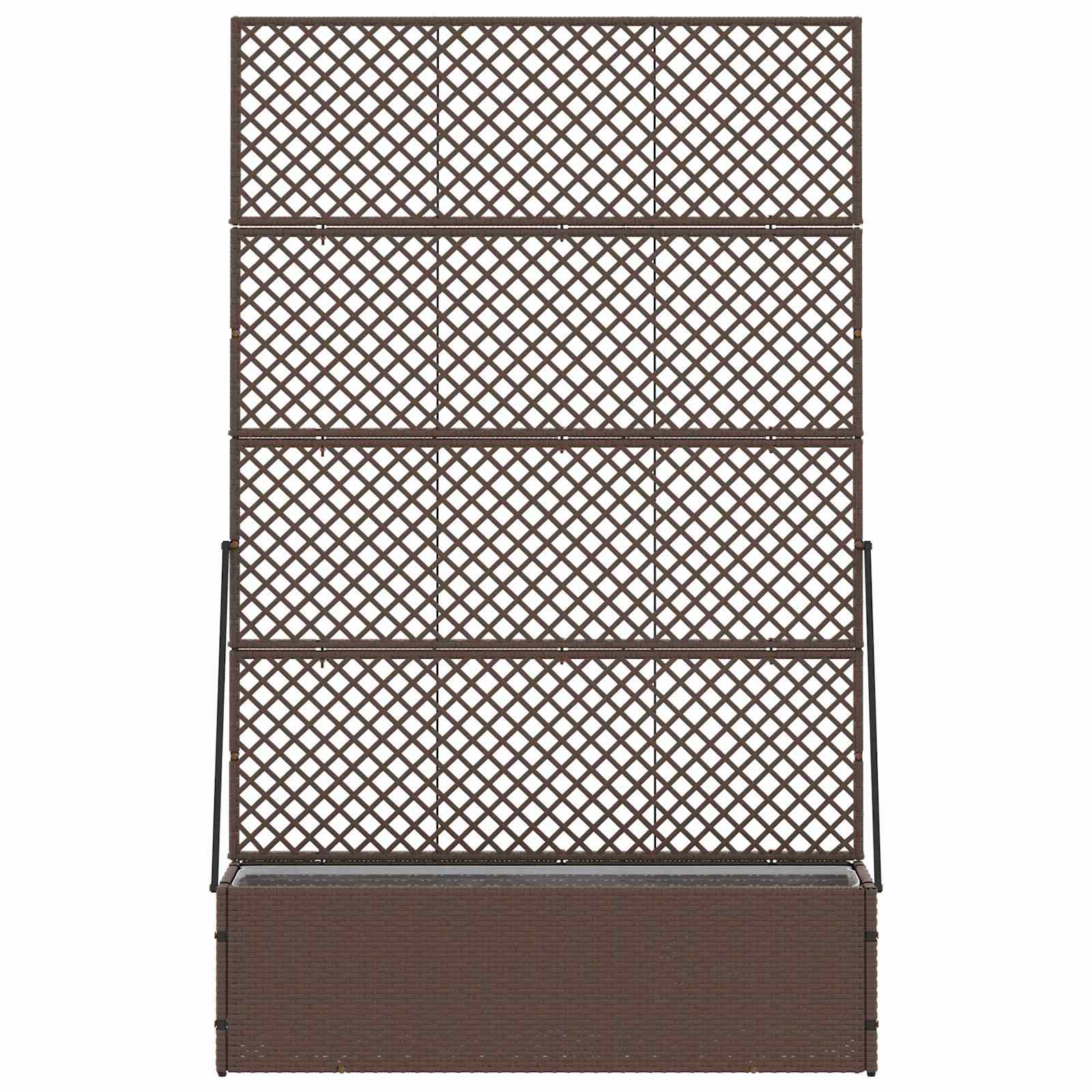 Γλάστρα με πέργκολα κήπου Καφέ 105 x 30 x 170 εκ Μέταλλο