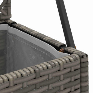 Γλάστρα με πέργκολα κήπου Γκρι 105 x 30 x 170 εκ Μέταλλο