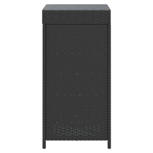 Κάδος Απορριμάτων Μαύρος 40 x 40 x 80 εκ. από Συνθετικό Ρατάν