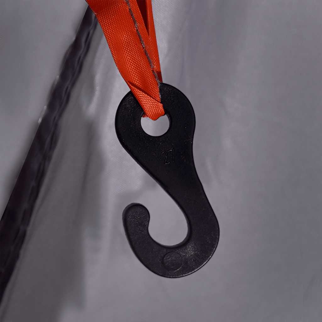 Σκηνή Κάμπινγκ Tipi 8 Ατόμων Αδιάβροχη Γκρι/Πορτοκαλί - Pakobazaar