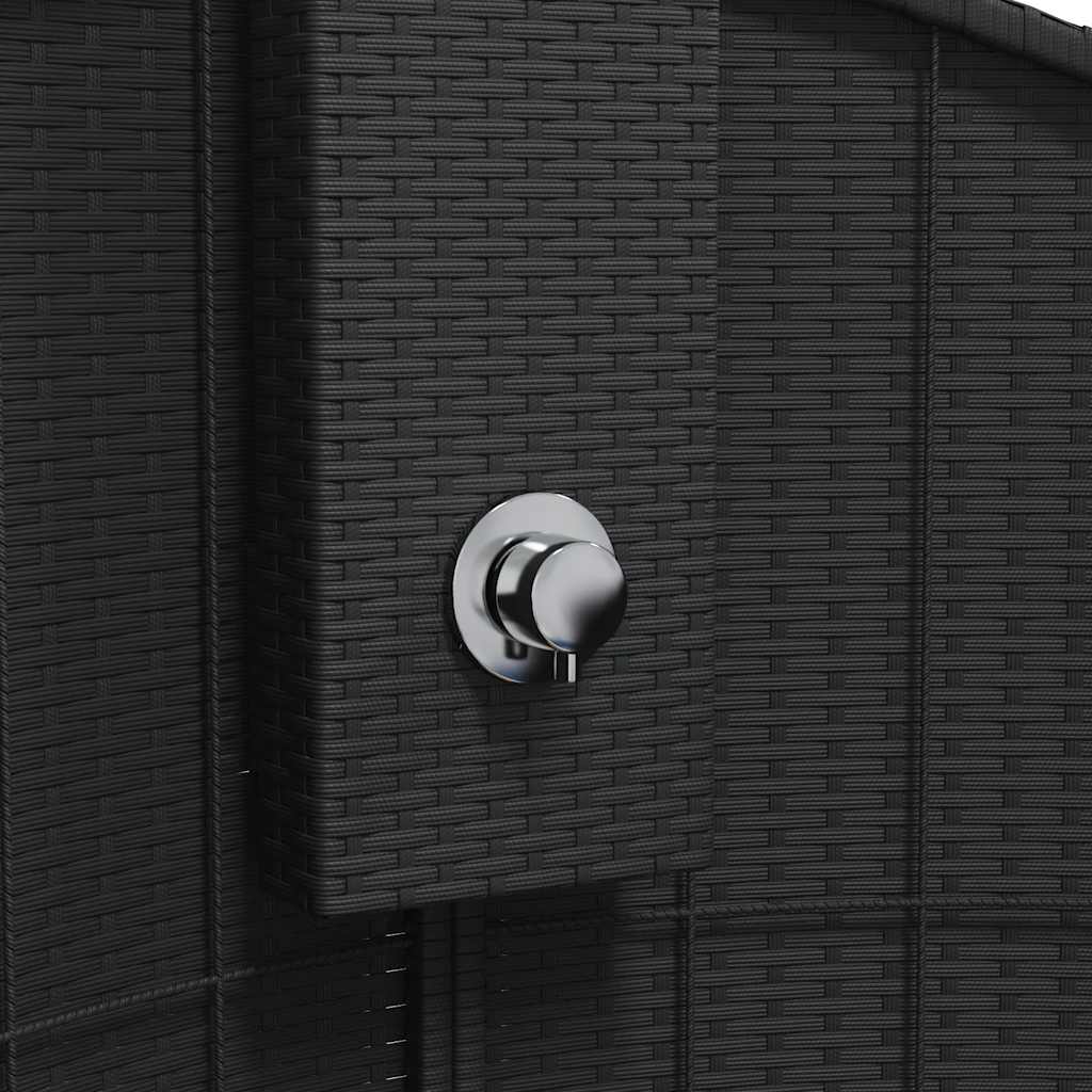 Ντους Εξ. Χώρου 100x100x241,5 εκ. Συνθετικό Ρατάν/Ξύλο Ακακίας - Pakobazaar