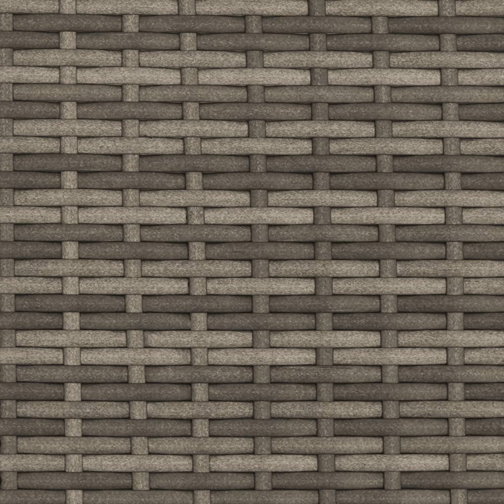 Ξαπλώστρες 2 τεμ. με Τραπέζι από Γκρι Συνθετικό Ρατάν