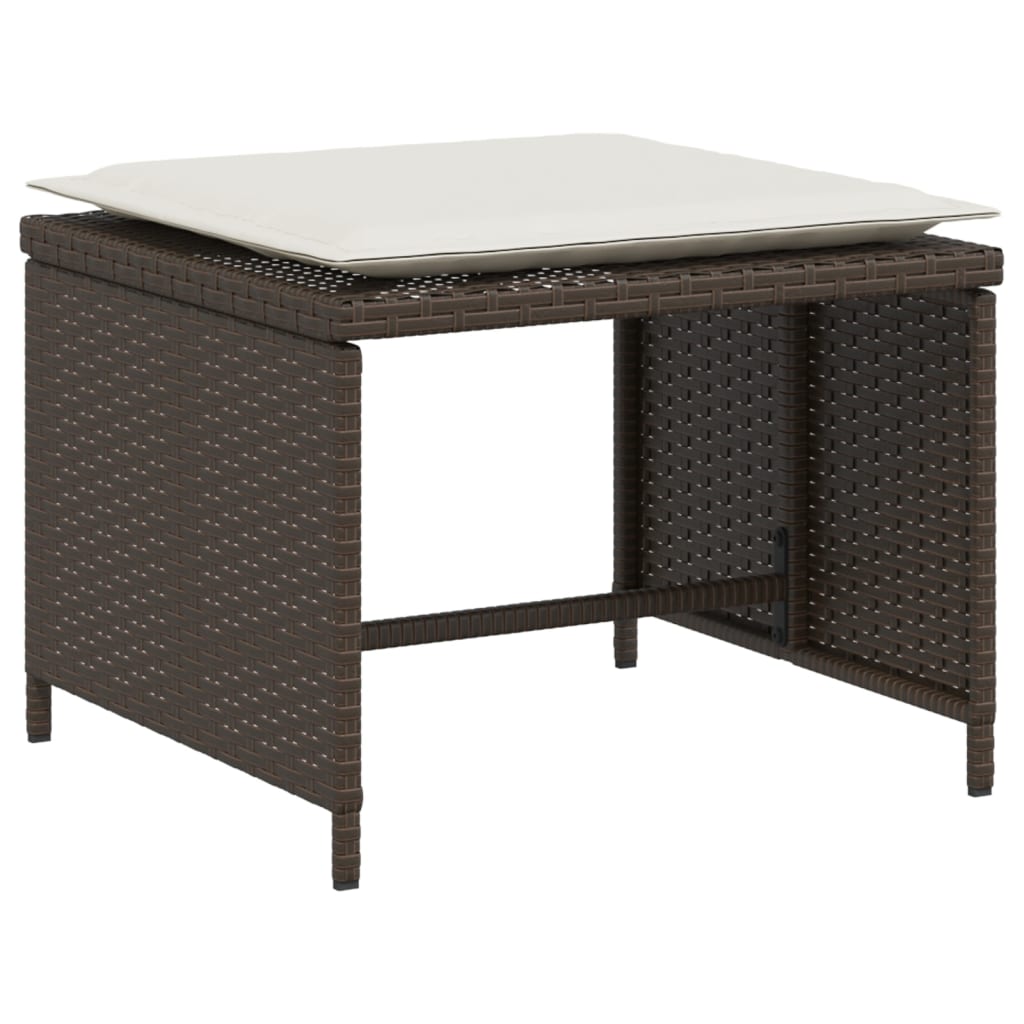 Καρέκλα Κήπου Καφέ από Συνθετικό Ρατάν με Υποπόδιο - Pakobazaar