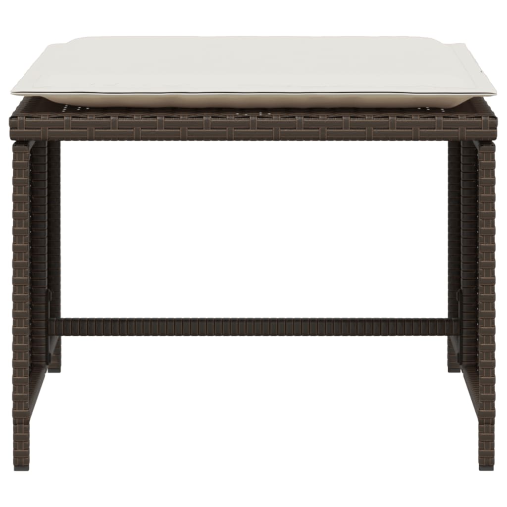 Καρέκλα Κήπου Καφέ από Συνθετικό Ρατάν με Υποπόδιο - Pakobazaar