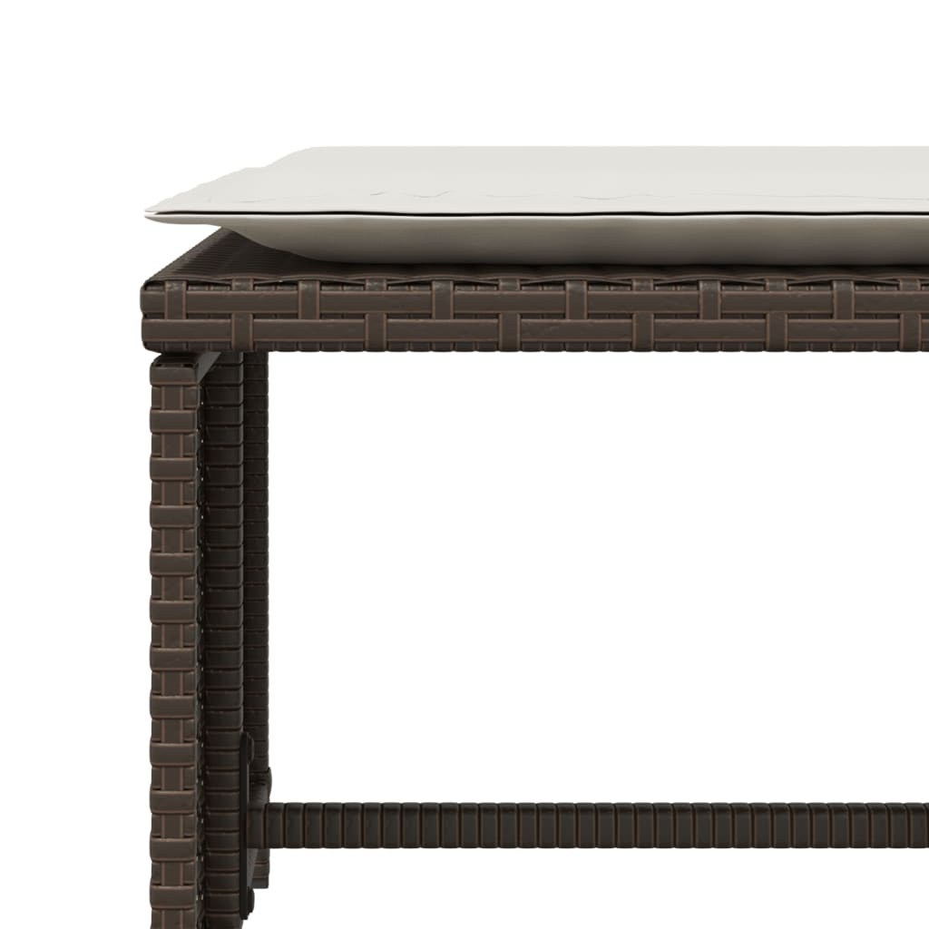 Καρέκλα Κήπου Καφέ από Συνθετικό Ρατάν με Υποπόδιο - Pakobazaar