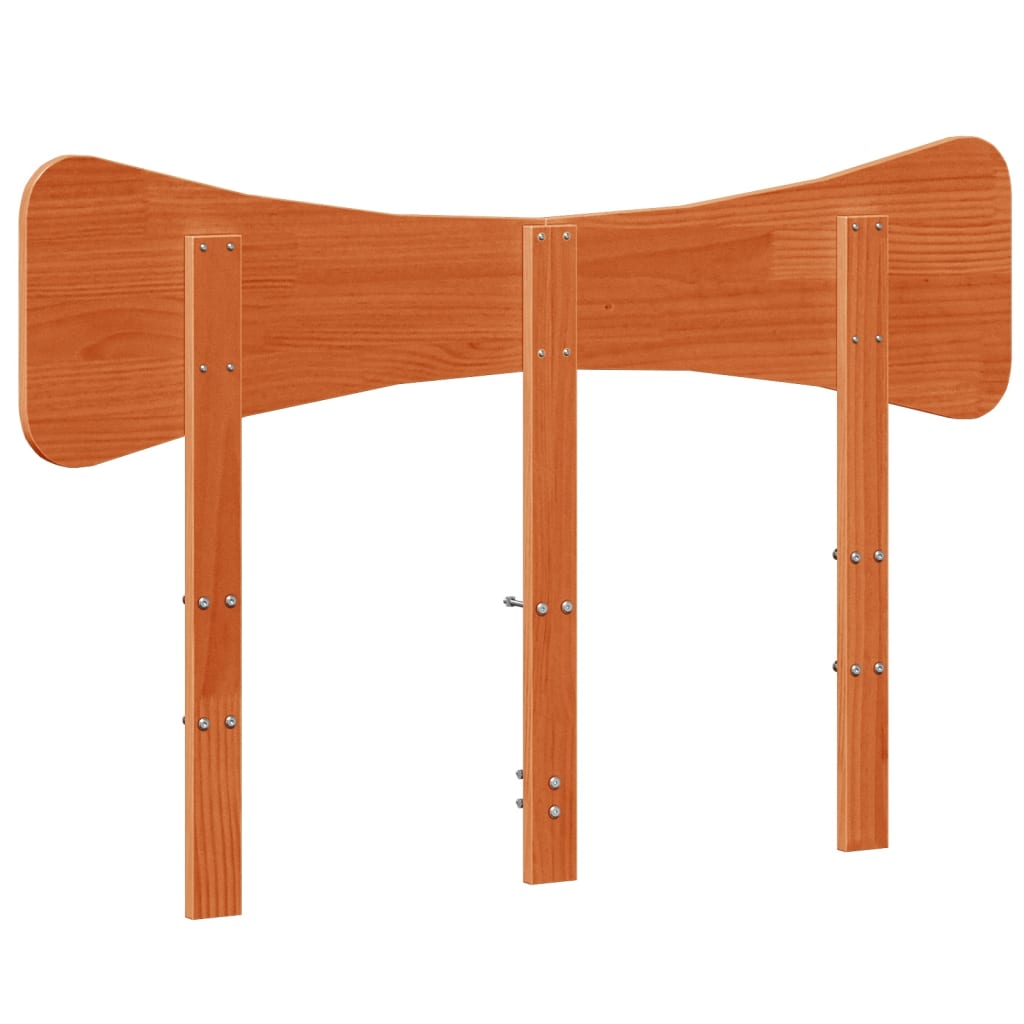 Κεφαλάρι Καφέ Κεριού 135 εκ. από Μασίφ Ξύλο Πεύκου