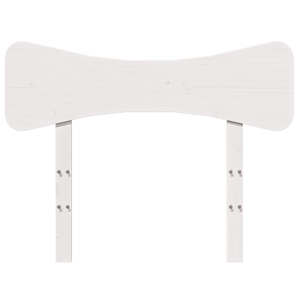 Κεφαλάρι Λευκό 75 εκ. από Μασίφ Ξύλο Πεύκου