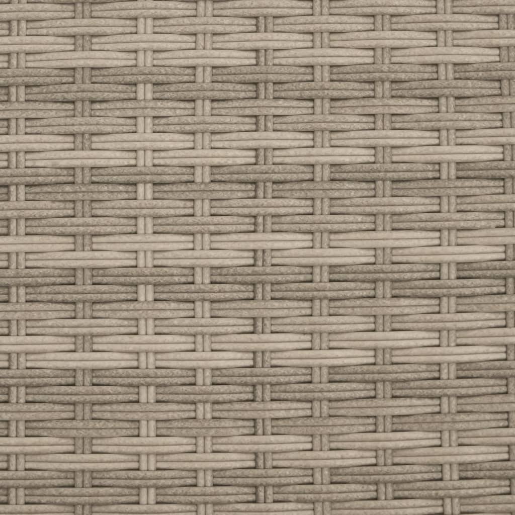 Ξαπλώστρα Ανοιχτό Γκρι από Συνθετικό Ρατάν με Μαξιλάρια