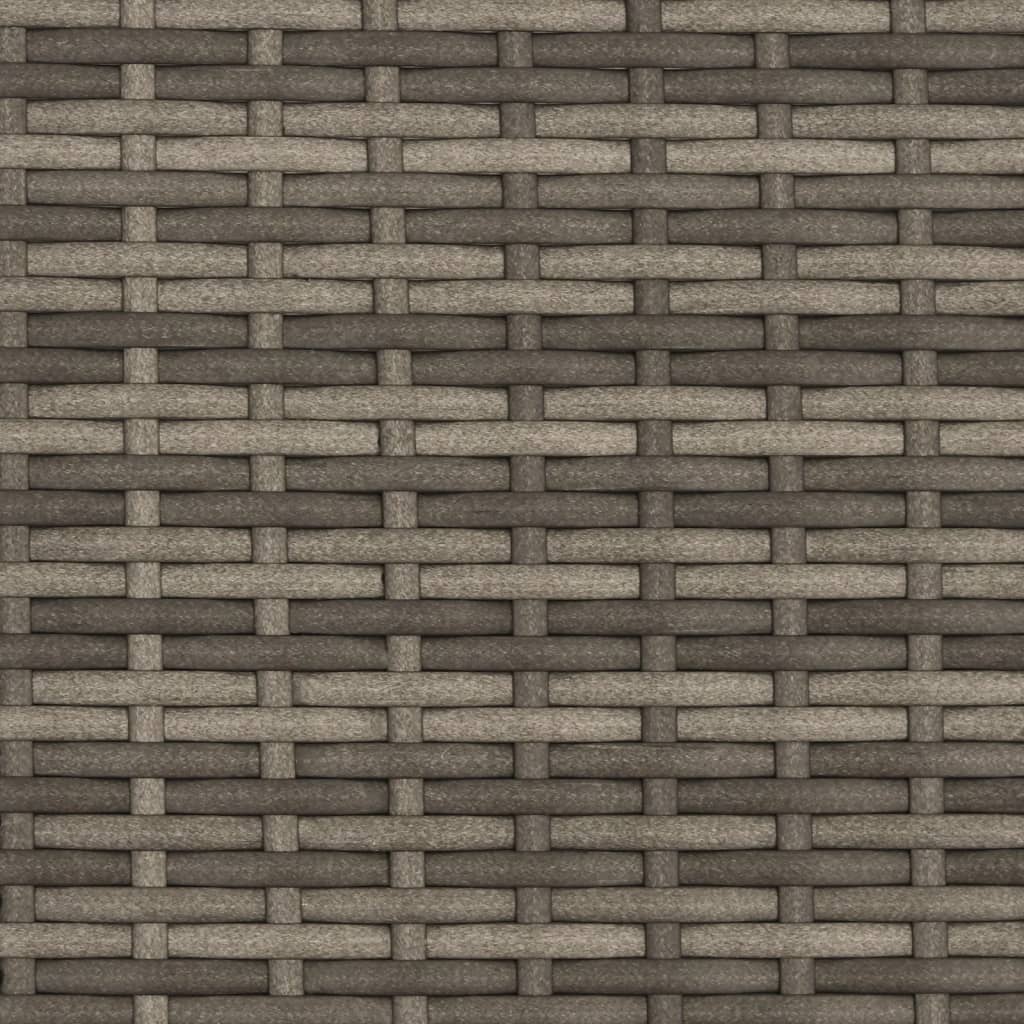 Ξαπλώστρα Γκρι Συνθετικό Ρατάν με Σκίαστρο και Μαξιλάρια