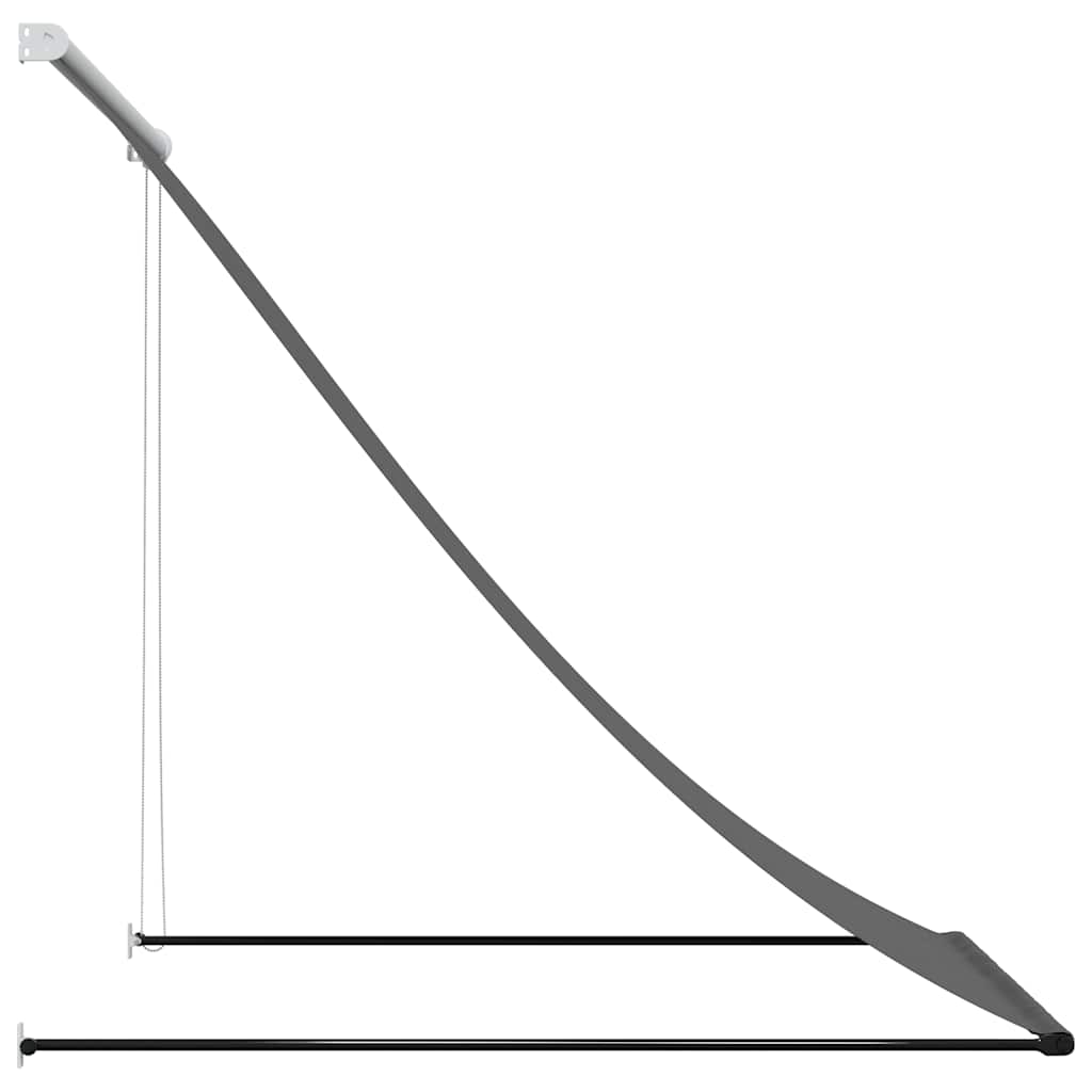 Τέντα Συρόμενη Ανθρακί 100 x 150 εκ. από Ύφασμα και Ατσάλι - Pakobazaar