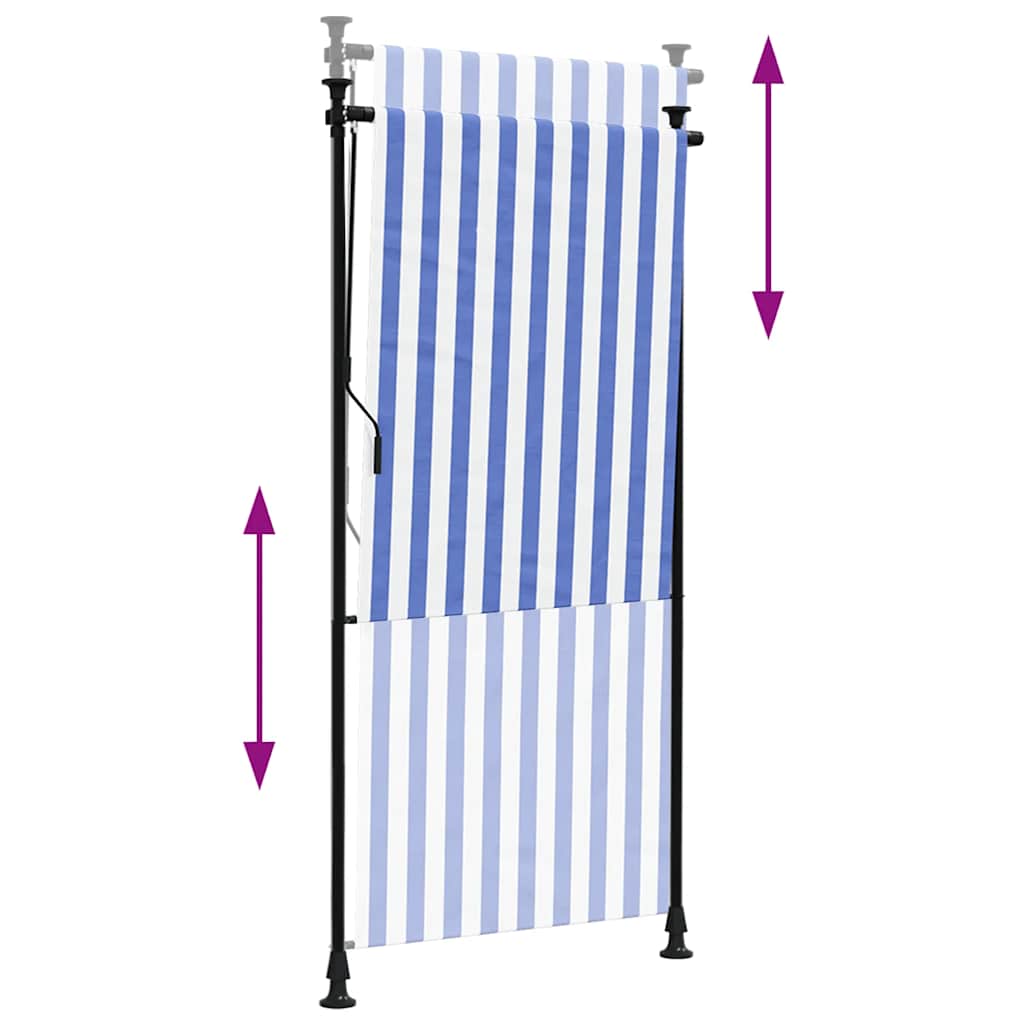 Στόρι Σκίασης Ρόλερ Εξ.Χώρου Μπλε/Λευκό 100x270εκ Ύφασμα/Ατσάλι