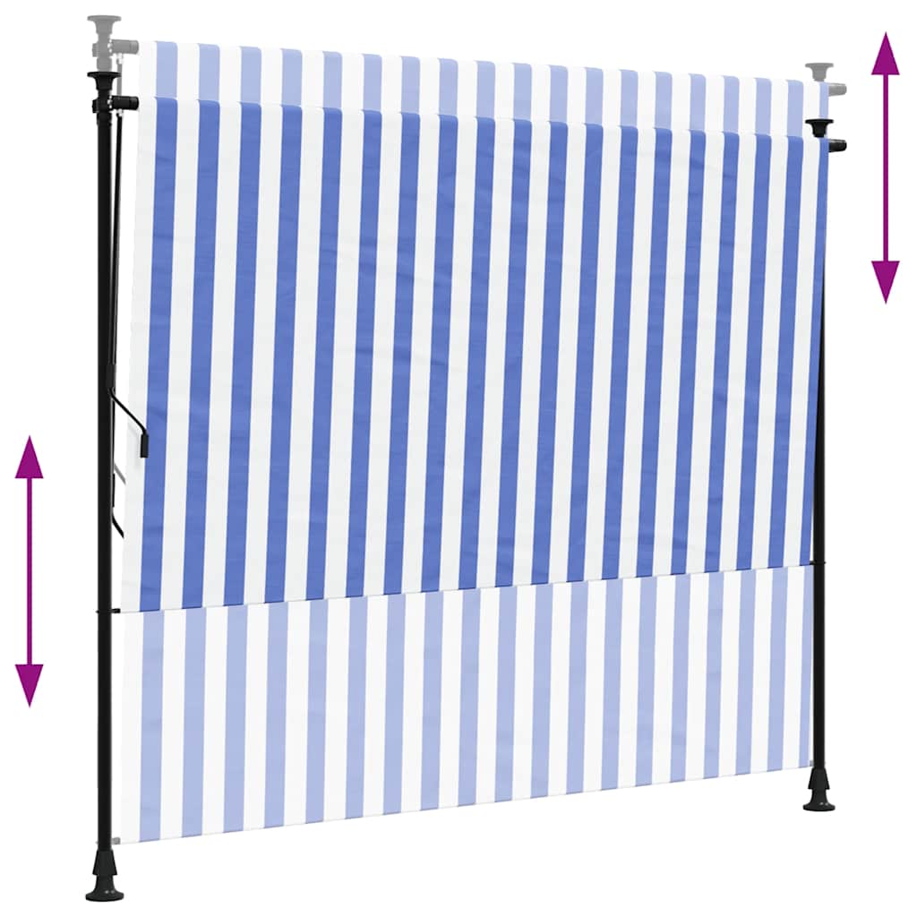 Στόρι Σκίασης Ρόλερ Εξ.Χώρου Μπλε/Λευκό 200x270εκ Ύφασμα/Ατσάλι