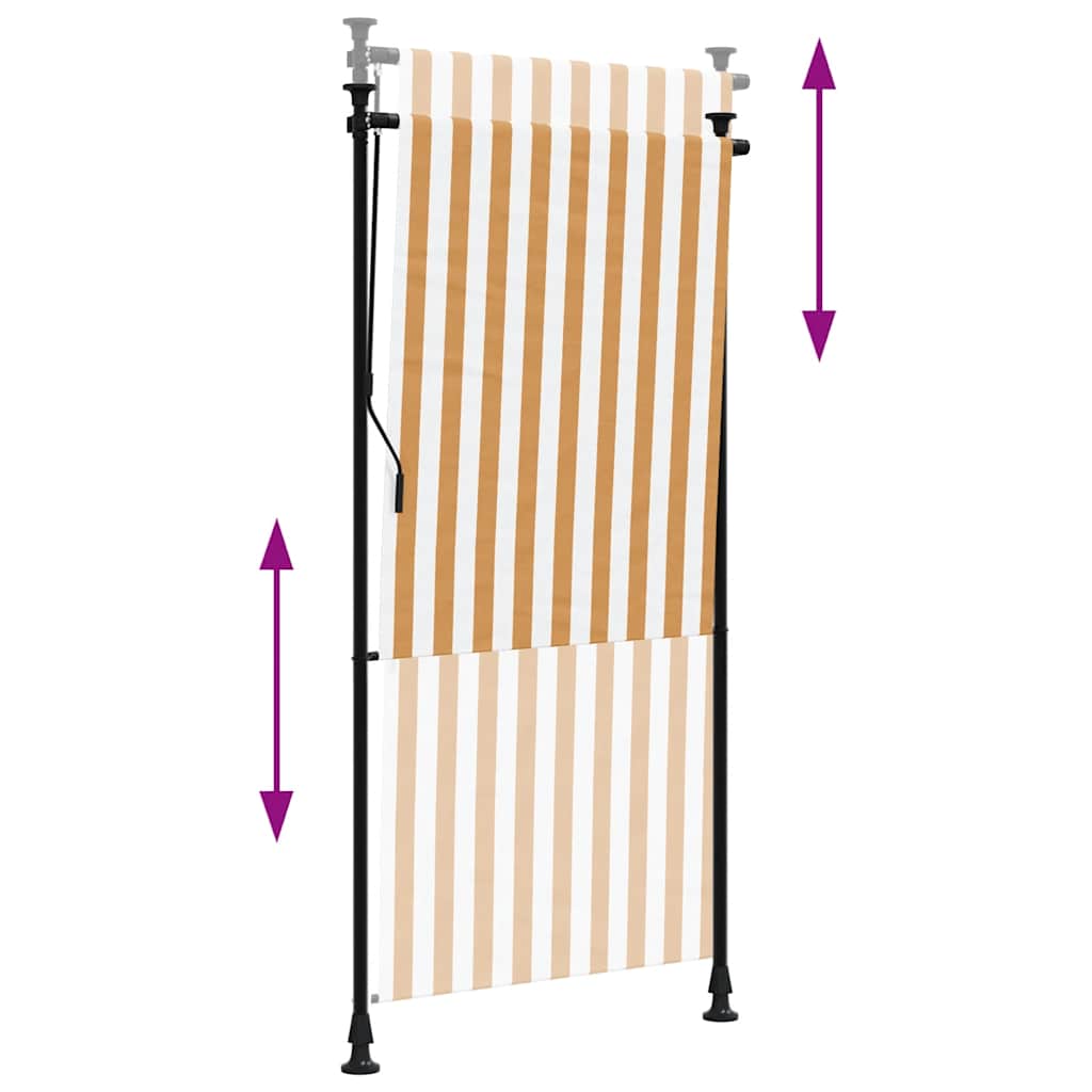 Στόρι Ρόλερ Εξ. Χώρου Πορτοκαλί/Λευκό 100x270 εκ. Ύφασμα/Ατσάλι
