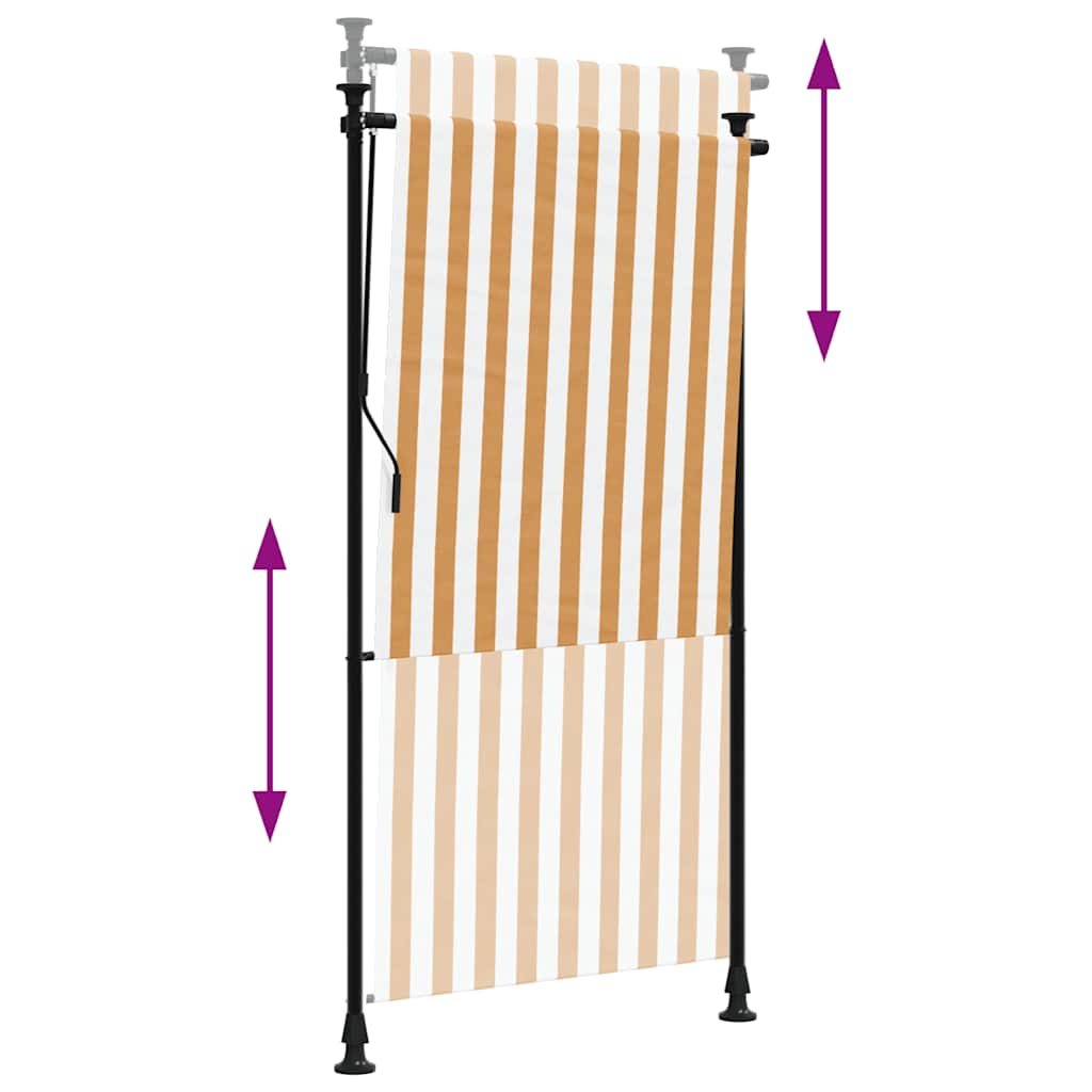 Στόρι Ρόλερ Εξ. Χώρου Πορτοκαλί/Λευκό 120x270 εκ. Ύφασμα/Ατσάλι