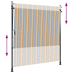 Στόρι Ρόλερ Εξ. Χώρου Κίτρινο/Λευκό 200x270 εκ. Ύφασμα/Ατσάλι