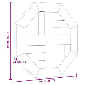 Επιφάνεια Τραπεζιού Οκτάγωνη 40x40x2,5 εκ. Μασίφ Ξύλο Teak