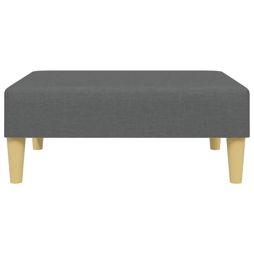 Καναπές Κρεβάτι Διθέσιος με Υποπόδιο Σκούρο Γκρι Υφασμάτινος - Pakobazaar