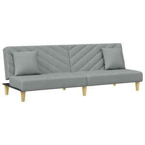 Καναπές Κρεβάτι Διθέσιος Αν. Γκρι Ύφασμα Μαξιλάρια/Υποπόδιο