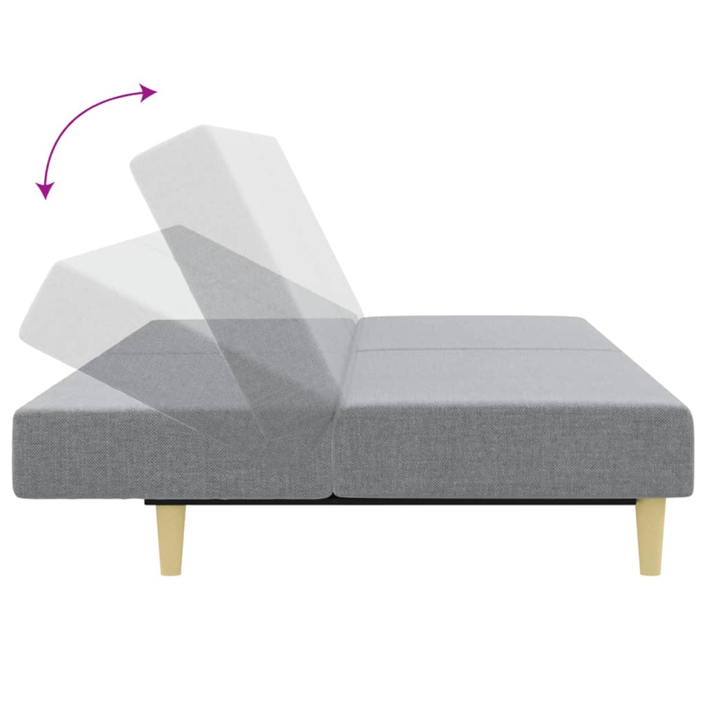 Σετ Σαλονιού 2 Τεμαχίων Ανοιχτό Γκρι από Ύφασμα