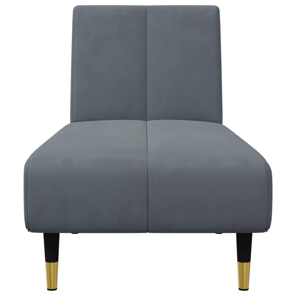 Σετ Σαλονιού 2 Τεμαχίων Σκούρο Γκρι Βελούδινο