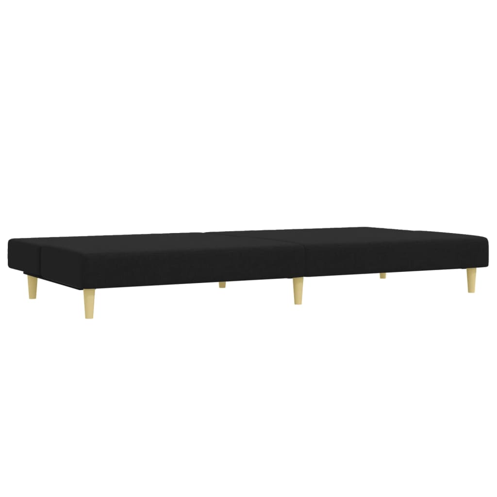 Καναπέδες Σετ 2 Τεμαχίων Μαύροι Υφασμάτινοι - Pakobazaar