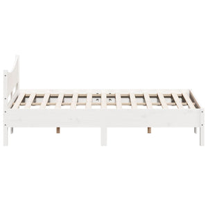 Σκελετός Κρεβ. Χωρίς Στρώμα Λευκό 160x200 εκ Μασίφ Πεύκο