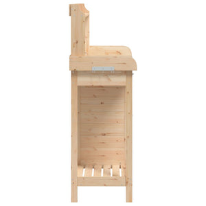 Τραπέζι για Γλάστρες με Ντουλάπι 110,5x45x124,5 εκ. Μασίφ Ελάτη - PAKOBAZAAR