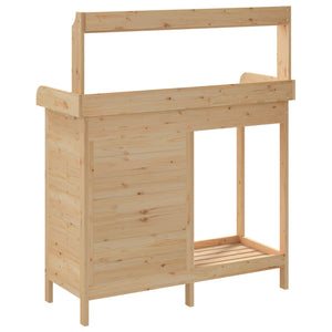 Τραπέζι για Γλάστρες με Ντουλάπι 110,5x45x124,5 εκ. Μασίφ Ελάτη - PAKOBAZAAR