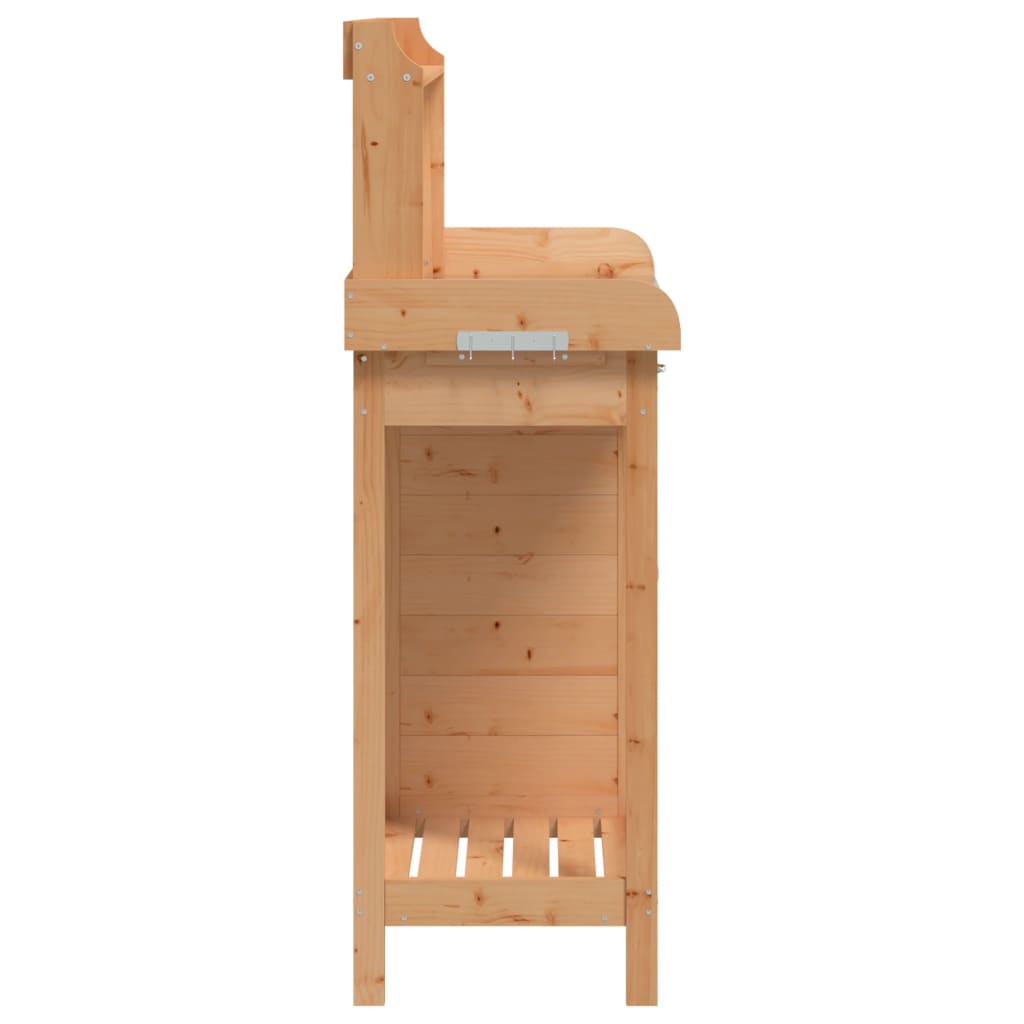 Τραπέζι για Γλάστρες+Ντουλάπι Καφέ 110,5x45x124,5εκ Μασίφ Ελάτη - PAKOBAZAAR
