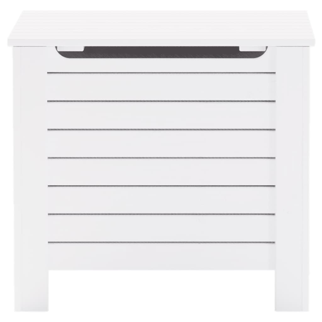 Κουτί Αποθήκευσης με Καπάκι RANA Λευκό 60x49x54εκ. Μασίφ Πεύκο