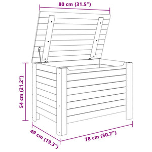 Κουτί Αποθήκευσης με Καπάκι RANA 80x49x54εκ. Μασίφ Ξύλο Πεύκου - Pakobazaar