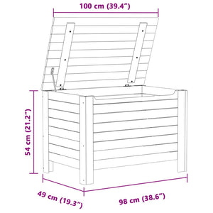 Κουτί Αποθήκευσης με Καπάκι RANA 100x49x54εκ. Μασίφ Ξύλο Πεύκου