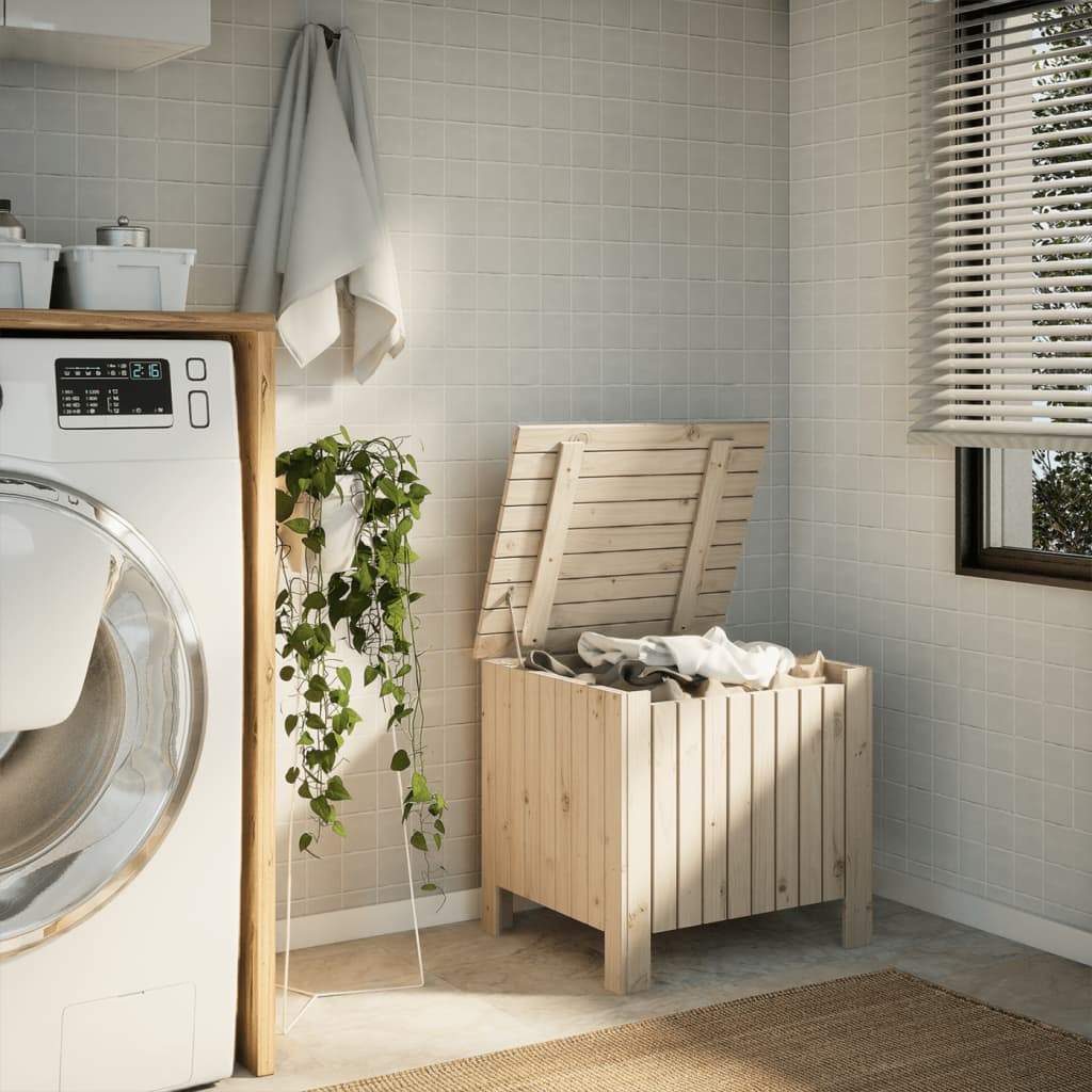 Κουτί Αποθήκευσης με Καπάκι RANA 60x49x54εκ. Μασίφ Ξύλο Πεύκου