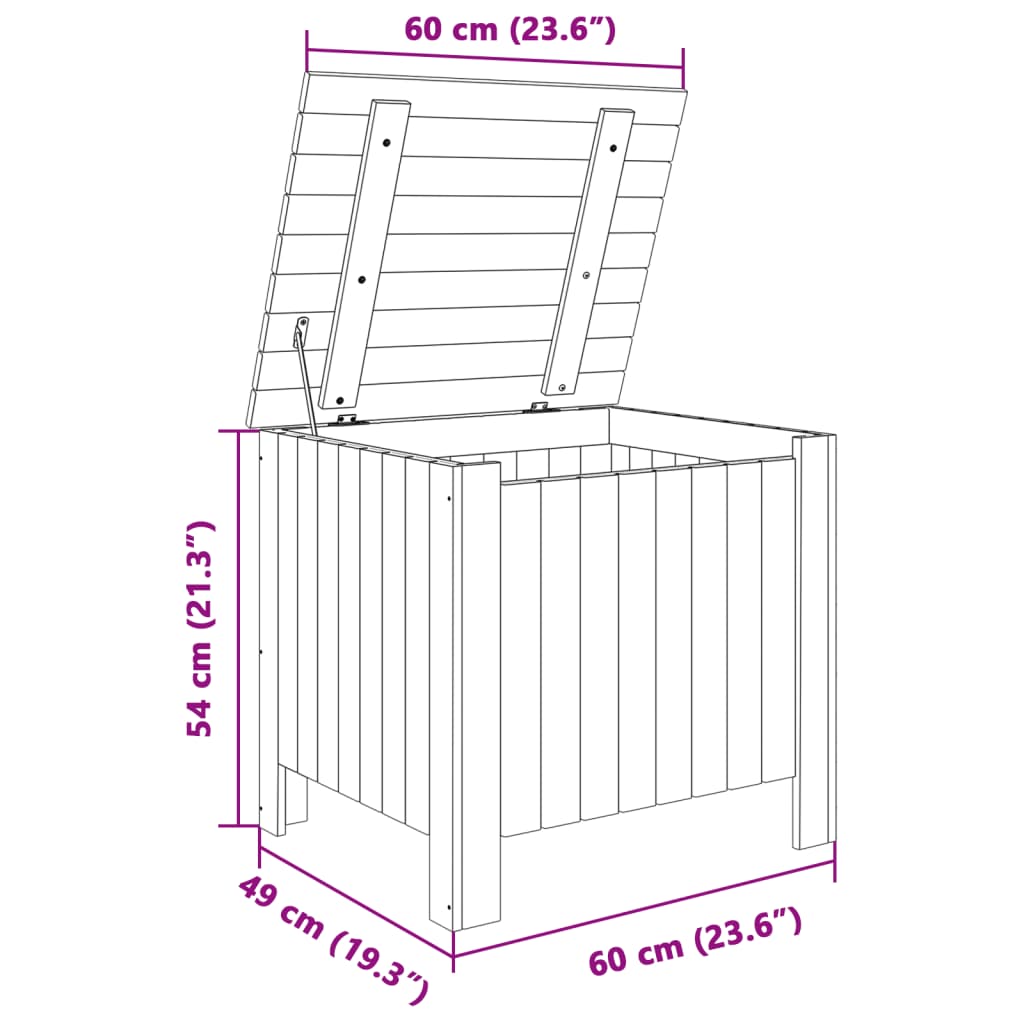 Κουτί Αποθήκευσης με Καπάκι RANA 60x49x54εκ. Μασίφ Ξύλο Πεύκου