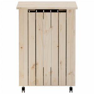 Καλάθι Άπλυτων με Τροχούς RANA 45x45x64εκ. Μασίφ Ξύλο Πεύκου