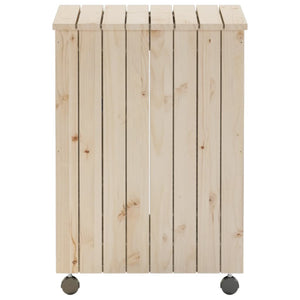 Καλάθι Άπλυτων με Τροχούς RANA 45x45x64εκ. Μασίφ Ξύλο Πεύκου