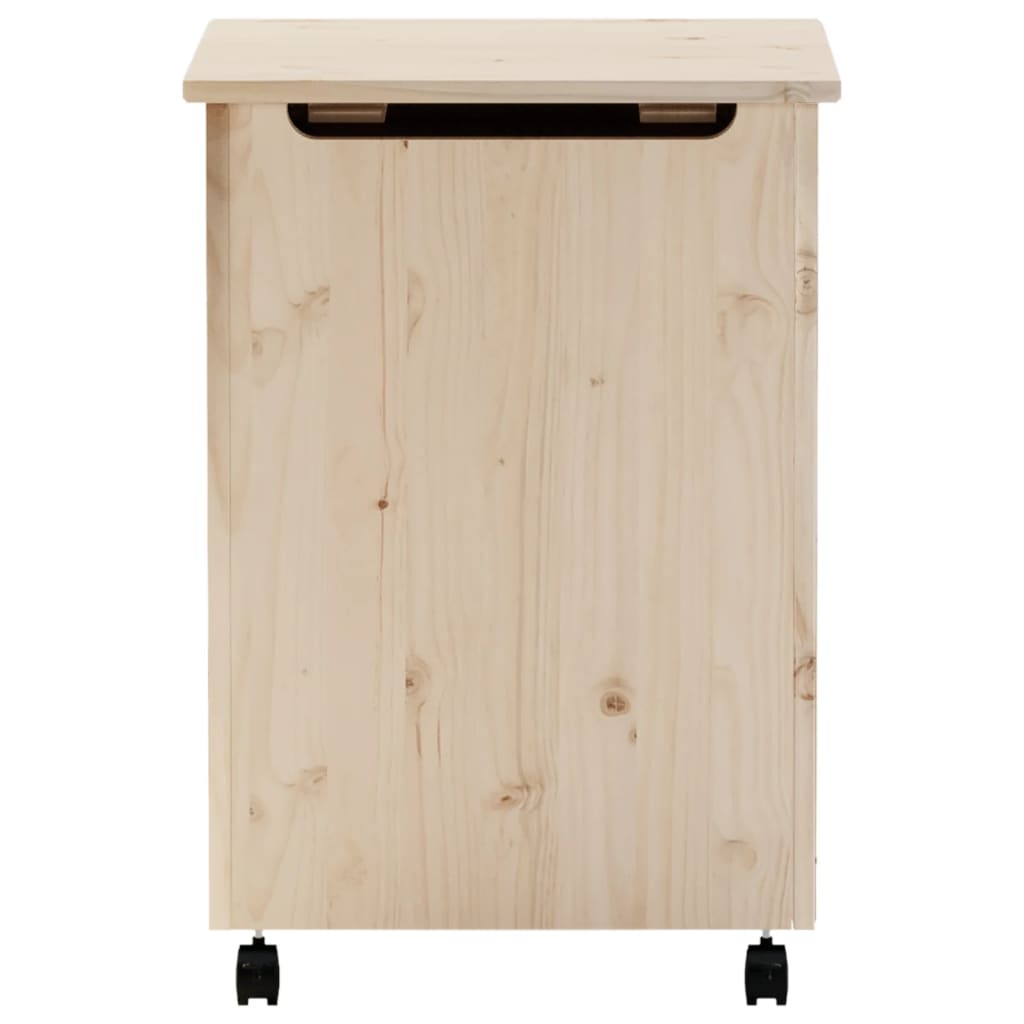 Καλάθι Άπλυτων με Τροχούς RANA 45x45x64εκ. Μασίφ Ξύλο Πεύκου - Pakobazaar