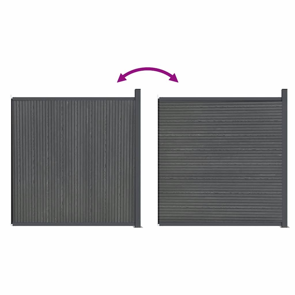 Πάνελ Περίφραξης Γκρι 173 x 186 εκ. από WPC