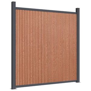 Πάνελ Περίφραξης Καφέ 180 x 186 εκ. από WPC - Pakobazaar